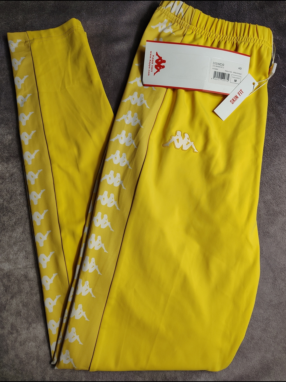 Kappa Yellow Logo Tape Leggings